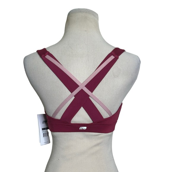 Marika wine red crossed back sports bra size Small - Picture 11 of 12